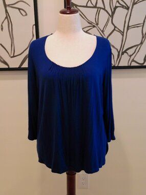 NWT Chico's Stratus Blue Pleated Tunic Top (Chico's SZ 3)